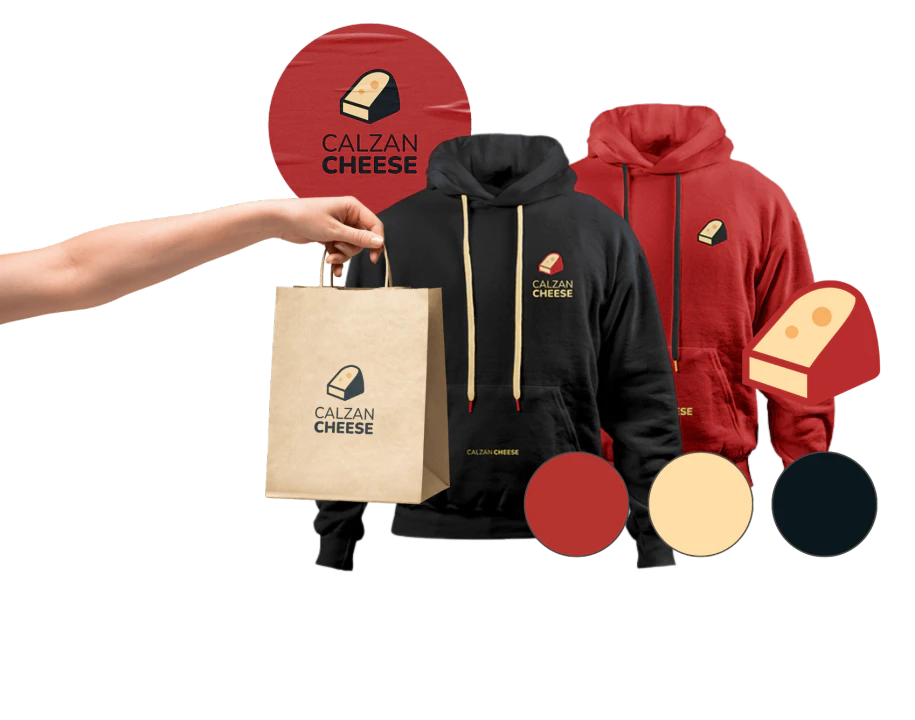 Calzan Cheese Branding